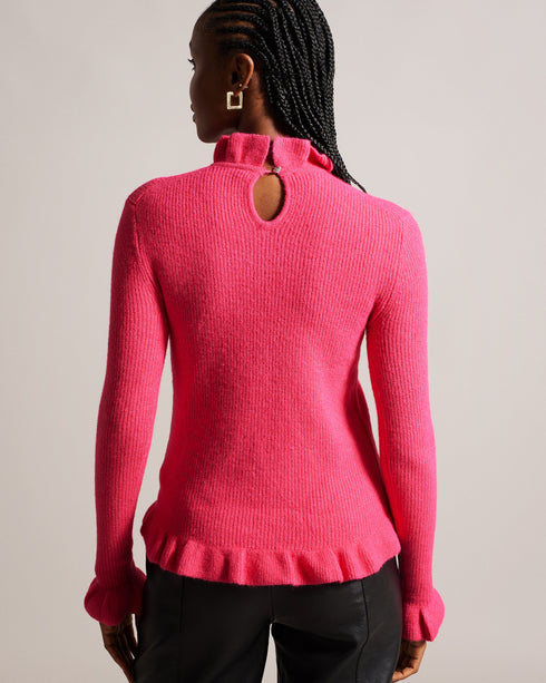 PIPALEE-Knitwear-Stay cosy and chic with our fabulous PIPALEE jumper. Whether you're dressing it up or keeping it casual, this jumper is a must-have for your wardrobe. Frilled trims give this classic piece an air of femininity and playfulness while maintaining its luxe appeal. Jumper Wool blend Frilled trims Long sleeves Magnolia branded detail Ribbed knit- Ted Baker Romania